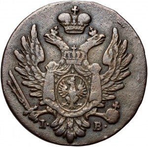 Kongresové království, Alexander I, 1 domácí měděný peníz 1824 IB, Varšava
