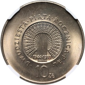 PRL, 10 zloty 1969, 25 ans de PRL