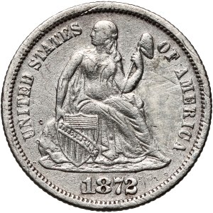 États-Unis d'Amérique, 10 cents (Dime) 1872, Liberté