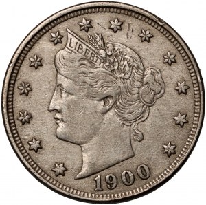 États-Unis d'Amérique, 5 cents 1900, Liberté