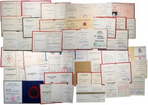 Pologne, République populaire de Pologne, grande collection de décorations et de médailles avec cartes d'identité, une personne par personne.