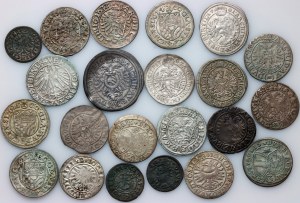 Silesia, Prussia, Austria, set of 22 coins, an INTERESTING SET.