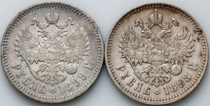 Russland, Nikolaus II., Rubel 1899 (ЭБ), Rubel 1898 (*)