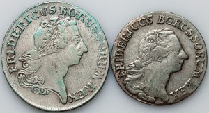 Nemecko, Prusko, Fridrich II., 1/3 toliarov 1772 B, Vroclav, 1/6 toliarov 1771 E, Kaliningrad