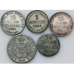 Germany, Hannover, set of coins from 1836-1850 (5 pieces)