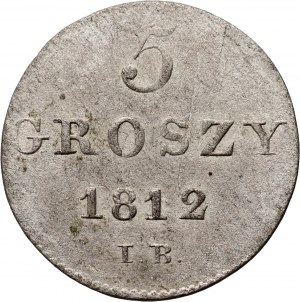 Varšavské knížectví, Fridrich August I., 5 groszy 1812 IB, Varšava