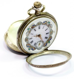 Remontoir Cylindre 6 Rubis pocket watch, Silver 800