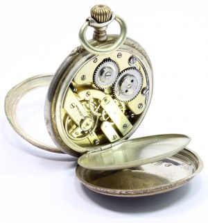 Remontoir Cylindre 6 Rubis pocket watch, Silver 800