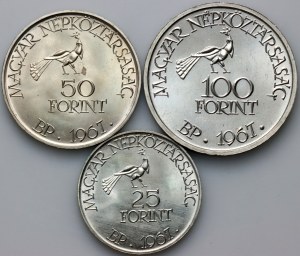 Węgry, zestaw monet z 1967 roku (3 sztuki), Zoltán Kodály