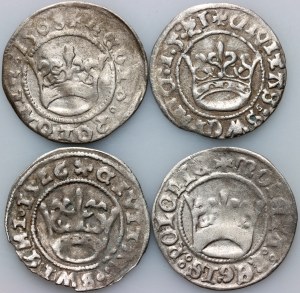 Alexander Jagiellończyk, Ludwik Jagiellończyk, set of half groszes (4 pieces)