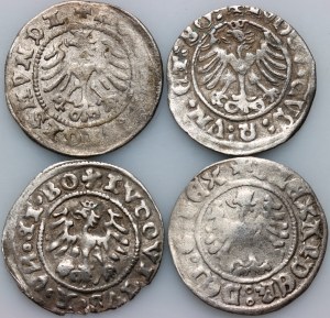 Alexander Jagiellończyk, Ludwik Jagiellończyk, set of half groszes (4 pieces)