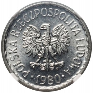 Polská lidová republika, 1 zlotý 1980, 90 stupňů CORD