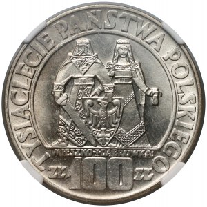 PRL, 100 zlotys 1966, Mieszko and Dąbrówka