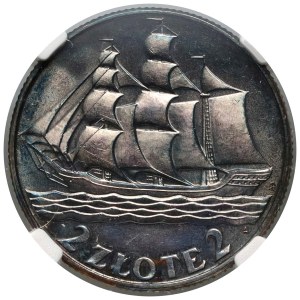 II RP, 2 zloty 1936, Nave a vela