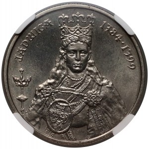 PRL, 100 zlotých 1988, královna Jadwiga, bez monogramu designéra