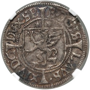 Poméranie, Boguslaw XIV, 1/16 thaler 1628, Szczecin - Griffon dans l'écu
