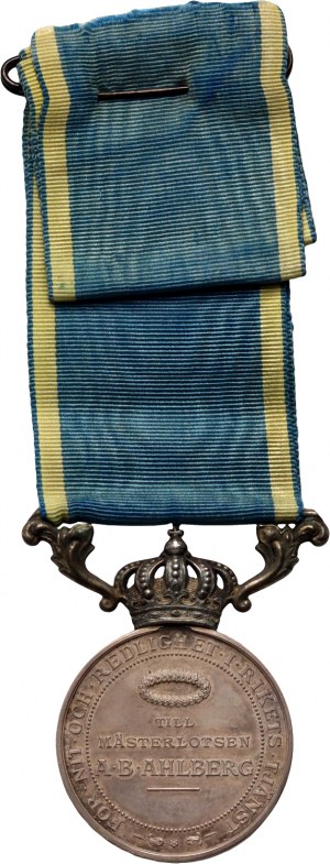 Suède, Oscar II, Médaille d'argent pour le zèle et le dévouement au service de l'État