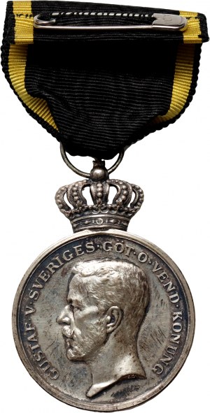 Schweden, Gustav V., Medaille, für Treue und Fleiß 1940