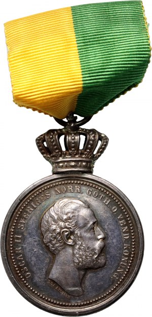 Schweden, Oscar II, Medaille der Königlichen Patriotischen Gesellschaft