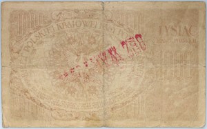 II RP, 1000 polnische Mark 17.05.1919, keine Seriennummer