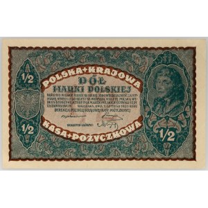 II RP, 1/2 polské značky 7.02.1920
