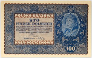 II RP, 100 poľských mariek 23.08.1919, IH séria D