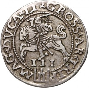 Sigismund II. Augustus, litauischer Trojak 1562, Vilnius