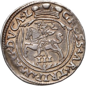 Sigismund II. Augustus, litauischer Trojak 1563, Vilnius