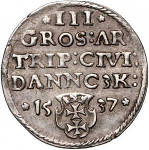 Sigismund I. der Alte, Trojak 1537, Danzig