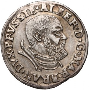 Prusse ducale, Albrecht Hohenzollern, trojak 1535, Königsberg