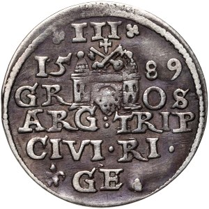 Sigismond III Vasa, trojak 1589, Riga