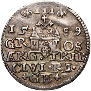 Sigismond III Vasa, trojak 1589, Riga