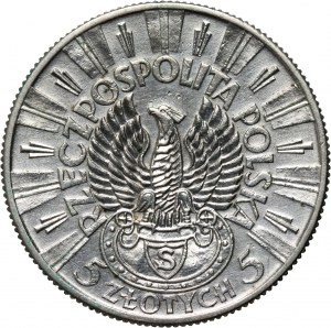 II RP, 5 zlotys 1934, Varsovie, Józef Piłsudski, Aigle de Strzelecki