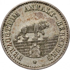 Nemecko, Anhalt-Bernburg, Alexander Karl, 1/6 thaler 1856 A, Berlin