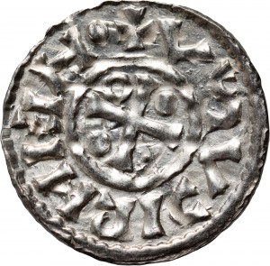 Allemagne, Bavière, Henri II le carrier 985-995, denier, Ratisbonne, ELLN minster