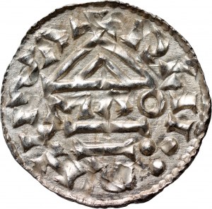 Allemagne, Bavière, Henri II le carrier 985-995, denier, Regensburg, MAO minster