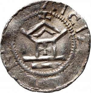 Německo, Sasko, Otto III 983-1002, denár, Mainz