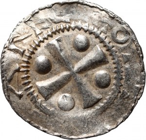Allemagne, Saxe, Otto III 983-1002, denier, Mayence