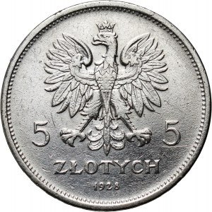 II RP, 5 zlotých 1928, Varšava, Nike