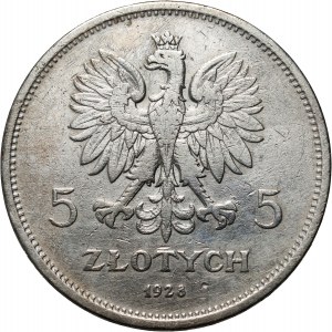 II RP, 5 zloty 1928, Varsovie, Nike