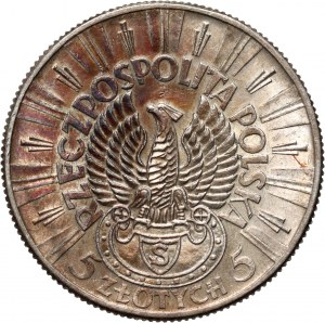 II RP, 5 zlotys 1934, Varsovie, Józef Piłsudski, Aigle de Strzelecki