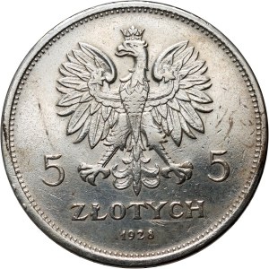 II RP, 5 zlotých 1928, Varšava, Nike