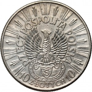 II RP, 10 zloty 1934 S, Varsavia, Józef Piłsudski, Aquila Strzelecki