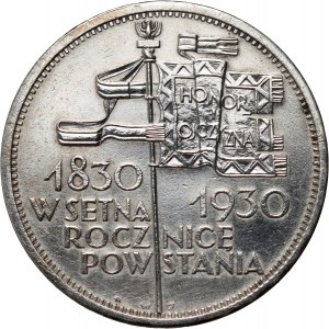 II RP, 5 zloty 1930, Varsavia, Stendardo, francobollo poco profondo