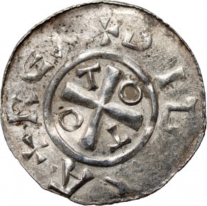 Nemecko, Sasko, Otto III 983-1002, denár, Mainz