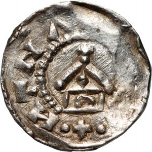 Nemecko, Švábsko, Otto III 983-1002, denár, Štrasburg