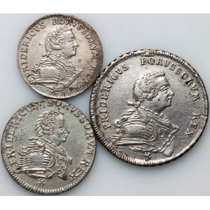 Germany, Prussia, Frederick II, set of coins from 1750-1752 (3 pieces)