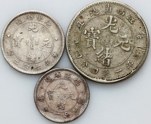 Cina, set di monete, (3 pezzi)