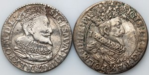 Sigismund III Vasa, sixpence 1596, Malbork, ort 1624, Gdansk