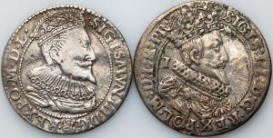 Sigismond III Vasa, six pence 1596, Malbork, ort 1624, Gdansk